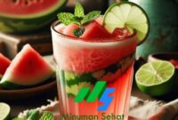 Infused Water Semangka dan Strawberry